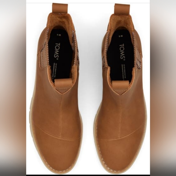 Toms Tan Ankle Boots W9 - Picture 4 of 5